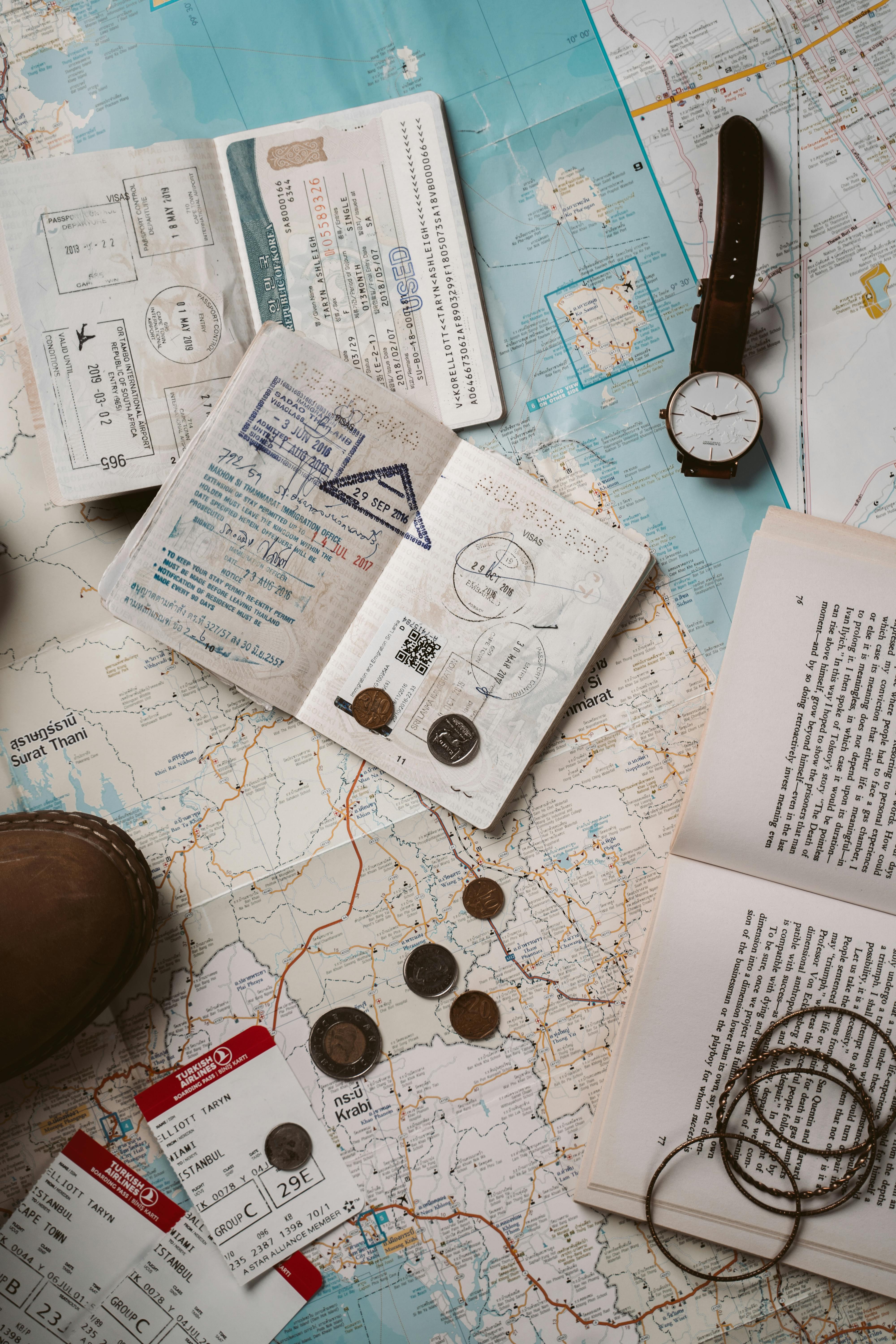 Friends planning a trip together over coffee